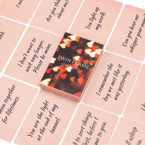 Word Cards Twin Flame Love Notes Pink 45 Pcs Fate Divination Tarot Cards FortuneTelling Card Games Party Board Game