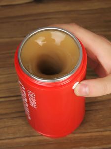 Creative Student Gift Magnetic Stirring CupDisposable Battery Shape Design Modern Minimalist Metal Black Tech Automatic Cup