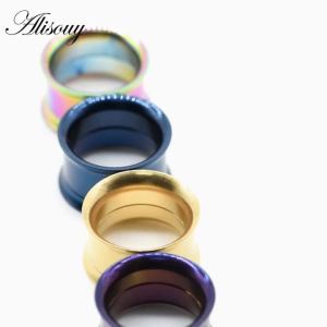 1pc 2mm-25mm Stainless Steel Ear Plugs Tunnels Rose Gold Color Screwed Earrings Expander Earlet Gauges Body Piercings Jewelry