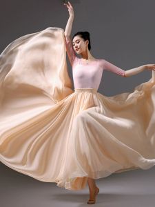 Double Layer Dance Skirt with Large Swings 720 Degrees Modern And Classical Dance Performance Costume Practice Skirt for Women