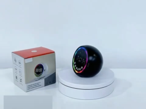 Portable wireless Bluetooth speaker LED speaker alarm clock Color subwoofer Round clock Bluetooth speaker stand model,Dormitory wireless Bluetooth speaker mini portable speaker high sound quality and long standby time