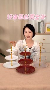 Rak Kue Susun 3 Tingkat Detachable Plate Cake Stand Display