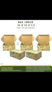 Dus Snack 12x16 Box 12x16 Kraft Tebal 325 Gsm (Isi 20 Pcs--B2K2E)