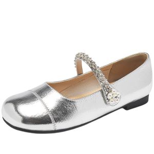 Daphne | Silver New Summer Ballet Mary Jane Shoes Flat