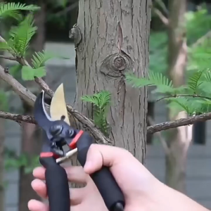 Garden Branch Trimming Shears SK5 High Carbon Steel Multipurpose Pruning Cutter with Leaf Rake Tool