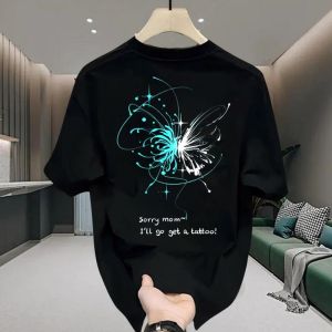 Brand Export Leftover Stock Clearance Withdraw from Cupboard American Heavy Weight Creative Art Pattern Men and Women Pure Cotton Short Sleeves Top