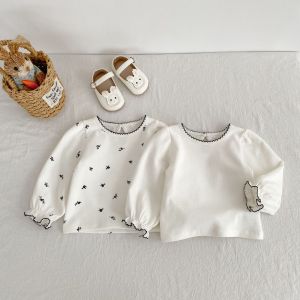 New autumn baby clothing for 0-3 years old comfortable and soft long sleeved top for baby girls available in 2 colors