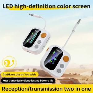 VAORLO | Bộ Thu Phát Âm Thanh Bluetooth 6.0 VAORLO Có Màn Hình LED Bộ Chuyển Đổi Âm Nhạc HIFI 35 Mm Aux TF Cho Máy Bay Không Dây Có Kết Nối Đa Điểm Mic