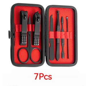 7/8/10/12/15/24pcs Set Professional Manicure Set Kits Stainless Steel Fingernail Toenail Clippers Set with Leather Portable