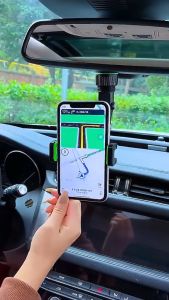 360°Rotatable Rearview Mirror Car Phone Holder Fit For All Mobile Phones Mount Clip Bracket Desk Kitchen Car Pemegang Telefon 汽车手机支架