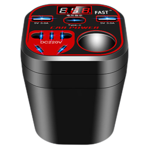 JOYCS | Bộ Chuyển Đổi Điện 12V/24V sang 110V/220V Có Cổng USB và Đầu Cắm Ô Tô