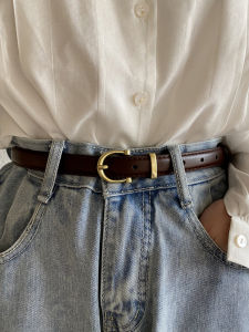 DUYINGMEI | Versatile Retro Stylish Fine Leather Belt Black
