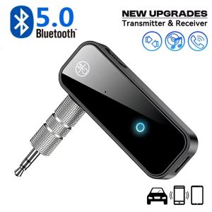 Bluetooth 5.0 Audio Receiver Transmitter Handfree Call 3.5mm Jack HIFI Stereo Music Wireless Adapter With Mic For TV PC Car Kit