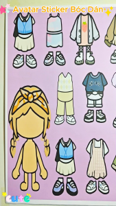 (52B)Bộ Avatar Sticker đồ chơi bóc dán đồ chơi xé dán giúp bé phát triển khéo léo
