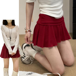 กระโปรงเทนนิสทรงสลิมฟิตสไตล์อเมริกันสำหรับผู้หญิง ทรงหลวมเอวสูง ทรงลำลอง ฤดูร้อน 2025 กระโปรงทรงสั้นทรงหลวมสบายๆ