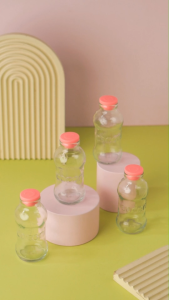COCONI Breastmilk Storage Glass Bottle 4 Pcs | Botol Kaca ASI 100ml 4 Pcs - Botol Tempat ASIP | Botol Penyimpanan ASI Kaca