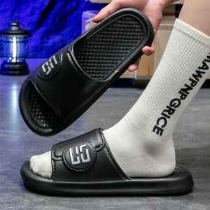 Mens Summer Bath Slippers Home Wear Anti-Slip Outdoor Slippers Big Size Comfortable Odorless Bathroom Slippers Casual Slippers
