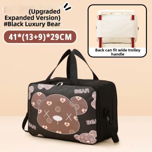 LEYUEMAO | Compact Carry Lightweight Travel Bag for Short Trips Aesthetic and Organizing With Luggage Handle Support