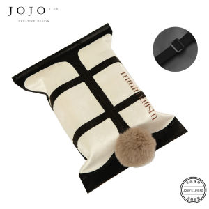 JOJOS L. PD.Wheel Advanced Sensation Paper Towel Holder Stripe Pattern Storage for Living Room Car Use Short Velvet Material