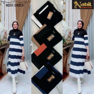 MIDI DRESS SALUR BY NABIL/MIDI DRESS TERBARU