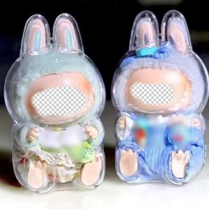 17 ซม.Clear Macaron Caseป้องกันฝุ่นตัวเรือนตุ๊กตาอุปกรณ์เสริมของขวัญวันเกิดคริสต์มาส