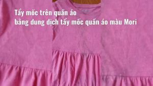Tẩy mốc quần áo màu mori tẩy vết mốc tẩy vết thâm kim tẩy vết mốc đen tẩy vết ố vàng trên quần áo màu set 2 chai x 500ml