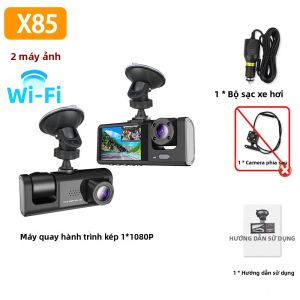 Camera Hành Trình Ô Tô 2/3 Kênh 1080P Với WiFi Ứng Dụng Điều Khiển Camera Trước Và Sau Tầm Nhìn Ban Đêm DVR Xe Hơi Cảm Biến G Phát Hiện Chuyển Động