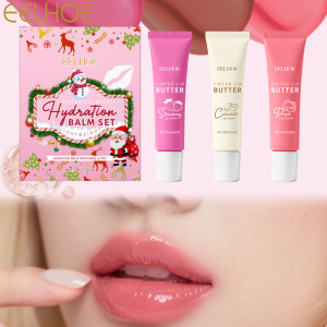 Bộ 3 Son Dưỡng Môi Màu Nhẹ Dưỡng Ẩm Màu Sheer Dành Cho Môi Khô Nứt Nẻ Hộp Quà Giáng Sinh Chăm Sóc Môi Dưỡng Chất Kích Thước Đầy Đủ