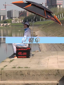 2.6เม ร่มตกปลา หมุน ร่มตกปลาชิงหลิว 360 ° ร่มใหญ่ อลูมิเนียม+PPC ยางสีดำหนาสองชั้น ร่ม กันuv ใหญ่ ร่มกางตกปลา