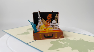 Thiệp 3D Pop Up Theo Sở Thích – Thiệp Du Lịch Cắm Trại Đại Dương Xe cộ Tàu Thuyền Nghệ Thuật Độc Đáo