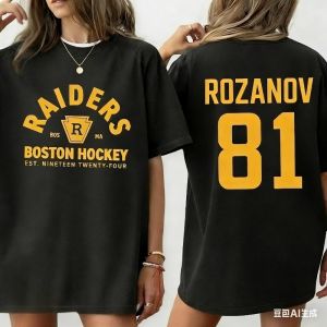 Hasbro | 81-Boston Raiders Graphic T-Shirt Ice Hockey Jersey Tee Heated Rivalry Inspired Ilya Rozanov Parents and Children Clothes Tops
