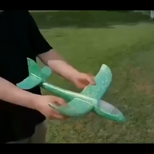 Vixplorn LED Airplane Catapul Toy Foam Glider Launcher Kids Outdoor Sports Toys Cool Gift
