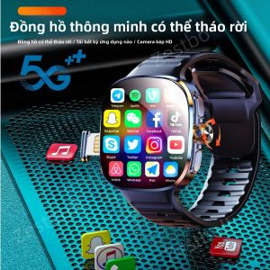 Đồng Hồ Thông Minh M99 Phiên Bản Toàn Cầu Màn Hình AMOLED 2.4 Inch Hỗ Trợ Thẻ SIM GPS WiFi 190 °   Camera Xoay Android 10.0 Thiết Bị Theo Dõi Sức Khỏe