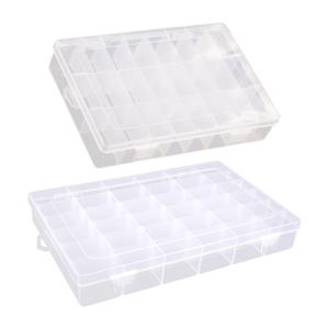Thread Storage Box Embroidery Compartments Storage Case Sewing Thread Holder Transparent Plastic Box For Jewelry Fishing Tackles