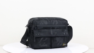 LAZ109) High Quality Water Resistant SNIPER LARGE Sling bag Fit 11in Tablet Crossbody Bag with water resistant zipper cover & Multiple Pockets