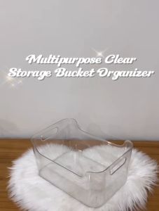 Storage Box Organizer Multifunctional Transparent Clothes Storage Basket Desktop Cosmetic Plastic Box