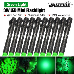 VASTFIRE | 10pcs Portable Green/Red Light Flashlights Pen Light Pocket Astrology Activities Outdoor Sized Torch for Camping Hiking Beeeepin