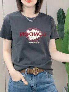 Export Big Brand Leak-Picking Big Sale Influencer Picks Pure Cotton Short Sleeve T-Shirt Female Xia Yangqi Super Hot All-Match Anti-Aging Top