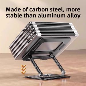 YZ | 360 Degree Rotatable Adjustable Height Stand-Up Suspended Cooling Support Stand for Laptops and Tablets