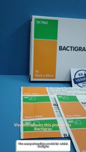Bactigras Smith & Nephew 10X10CM 5X5CM 15X20CM Acetate Tulle Gras Dressing SN S&N bactigrass Chlorhexidine Paraffin 7461 7457 7456 86300401 86300403