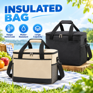 Food Storage Bag 18/30L Foldable Cooler Bag Thermal Insulated Foldable Large Hand Carrying Picnic Bag 保温包户外野餐露营包