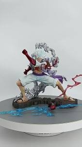 Bandai | 28cm/11.02in One Piece Anime Wink Studio Small Thunderbolt Nika Luffy Figures Pvc Statue Desktop Ornamen Collection Statue Model