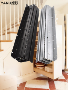 YANU | Heavy-duty Sliding Track for Stair Cabinet Storage Shoe Cabinet