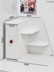 ชั้นวางของแบบพับเก็บได้ 3 ชั้น สำหรับหน้ามุมโต๊ะทำงาน สำหรับผู้หญิง ชั้นวางของสำหรับเครื่องประดับเครื่องเขียน ชั้นวางของสำหรับแก้วเครื่องดื่ม