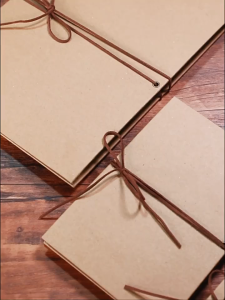 8-Inch Expandable Accordion Photo Album - Kraft Paper DIY Scrapbook for Graduation Wedding & Couples