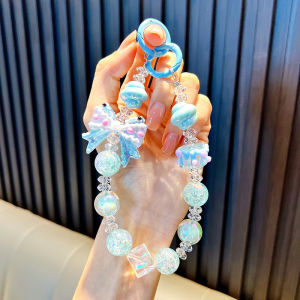 Dây Đeo Điện Thoại Acrylic Nhiều Màu Sắc Với Mặt Dây Chuyền Hình Trái Tim Đính Hạt Trang Trí Treo Bằng Pha Lê Phụ Kiện Thời Trang Trang Trí Túi Xách Dành Cho Các Cặp Đôi