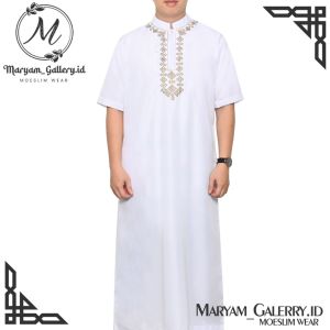 Jubah Gamis Pria Putih Spesial Ramadhan Lebaran JP05