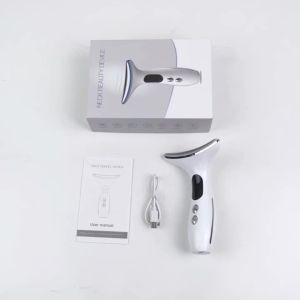 Hailicare | EMS Microcurrent Neck Beauty Device 7/3 Colors LED Light Therapy Face Neck Massager for wrinkles lifting Skin Tightening Jawline