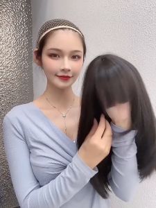 [TẶNG LƯỚI] Tóc giả nữ cả đầu mái xéo tự nhiên - TG084