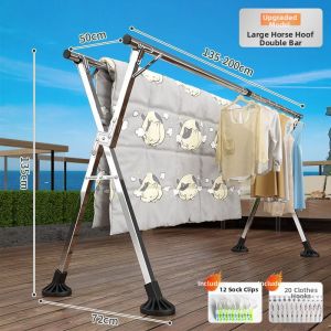 Foldable Stainless Steel Telescopic Drying Rack